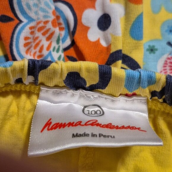 Hanna Andersson girls size 100 or 4 floral twirly skirt with modesty shorts guc - Picture 4 of 7